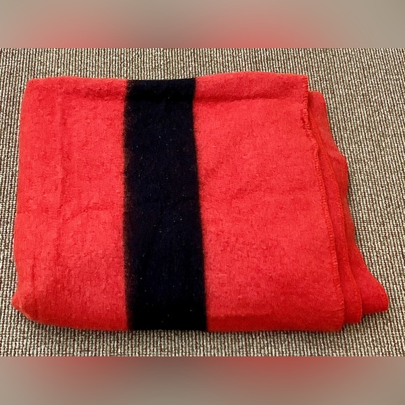 Mid Century Vintage Wool Ward's Fleecydown Hudson Bay Style Striped Blanket - Picture 14 of 16